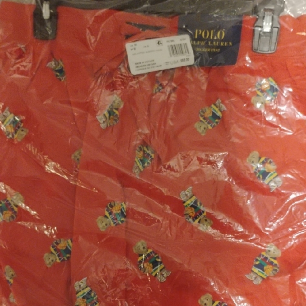 Polo by Ralph Lauren Red Bear Print Pants